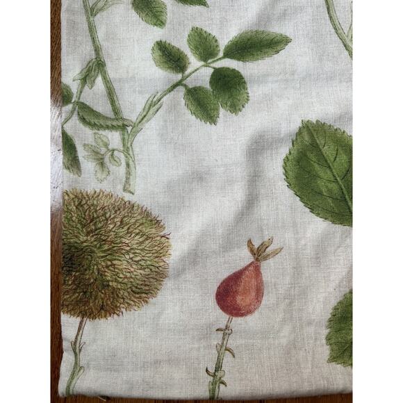 Pottery Barn Serafina Floral Standard Pillow Sham Set 2 Heavy Twill Linen 20x26" - Picture 8 of 14